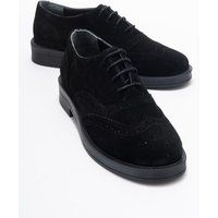 Oxford-Schuhe aus Wildleder mit Budapester-Muster