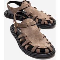 Minimalistische Veloursleder Gladiator-Sandalen