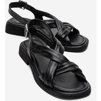 Moderne Leder-Überkreuzriemen-Sandalen