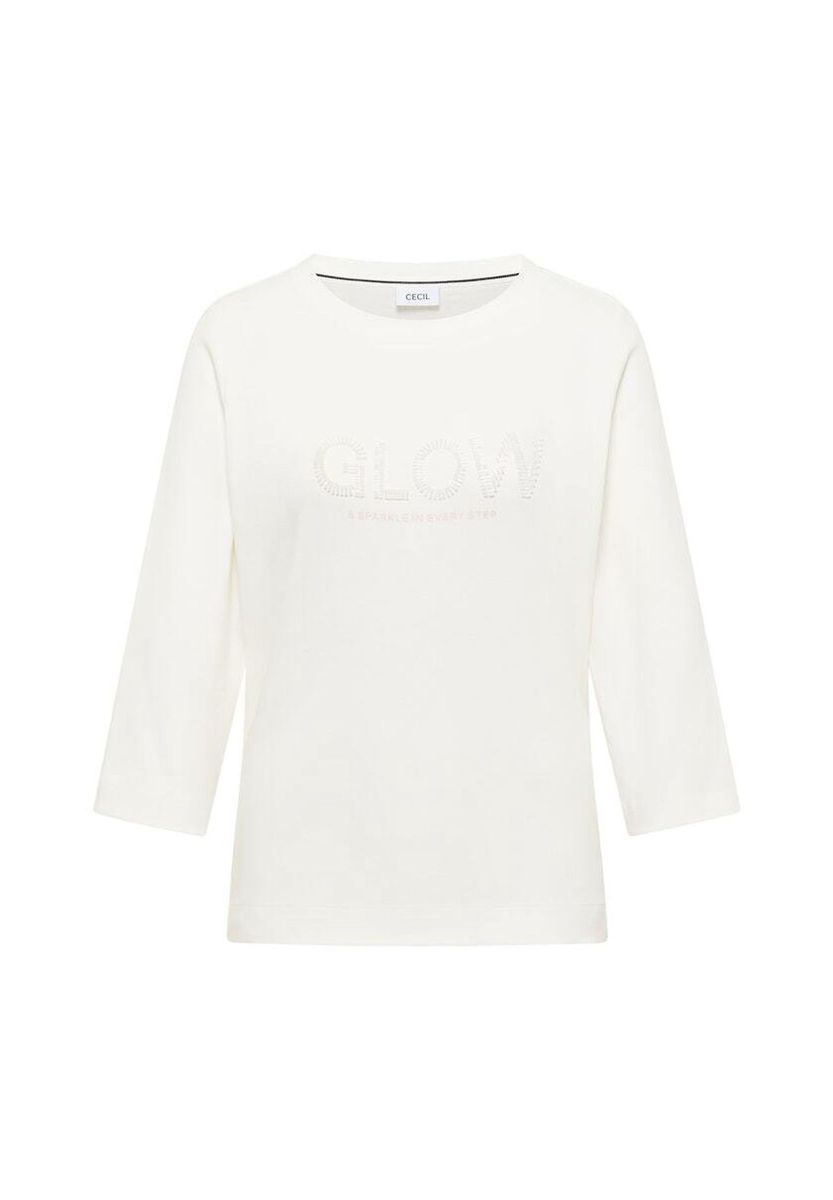 Baumwoll-Top mit lockerer Passform und Schriftzug