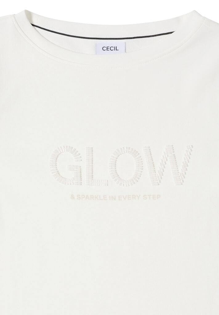 Baumwoll-Top mit lockerer Passform und Schriftzug