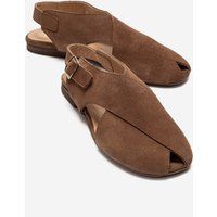 Peep-Toe Sandale aus Wildleder