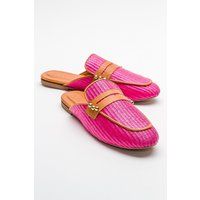 Geflochtene Mules in Stroh-Optik