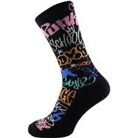 Streetwear Crew-Socken mit Graffiti-Print