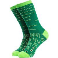 Crew-Socken mit Coding-Script-Grafik