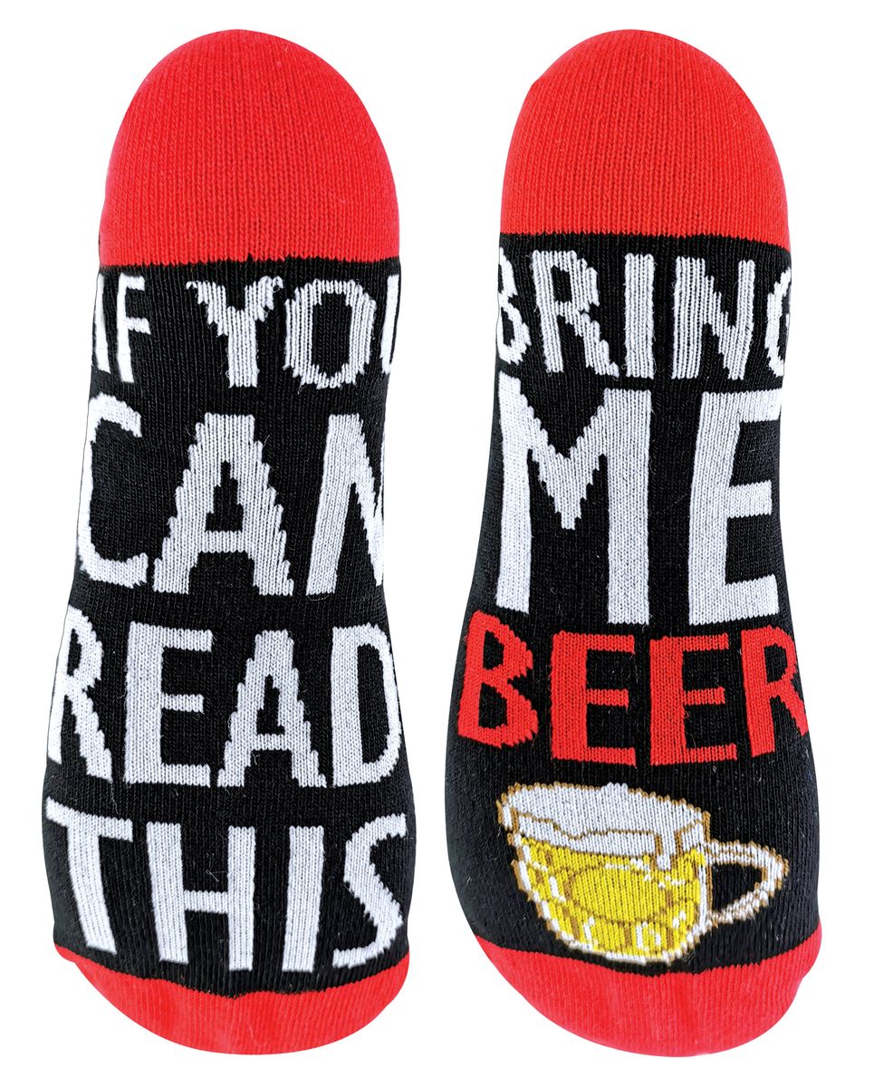 Lustige Socken mit Bier-Spruch