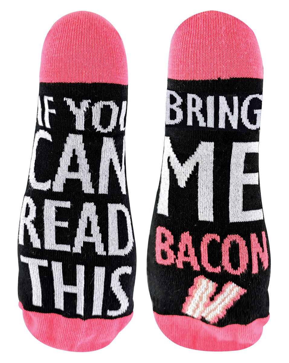 Lustige Socken mit Speck-Slogan