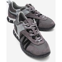 Leder-Mesh-Sneaker mit Materialmix