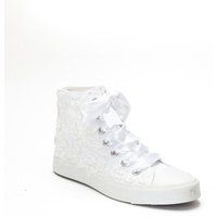 Braut-Sneaker mit floraler Spitze