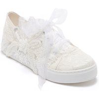Braut-Sneaker mit floraler Spitze