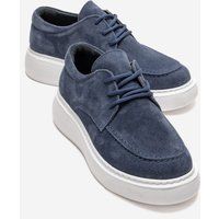 Minimalistische Wildleder Schnürsneaker