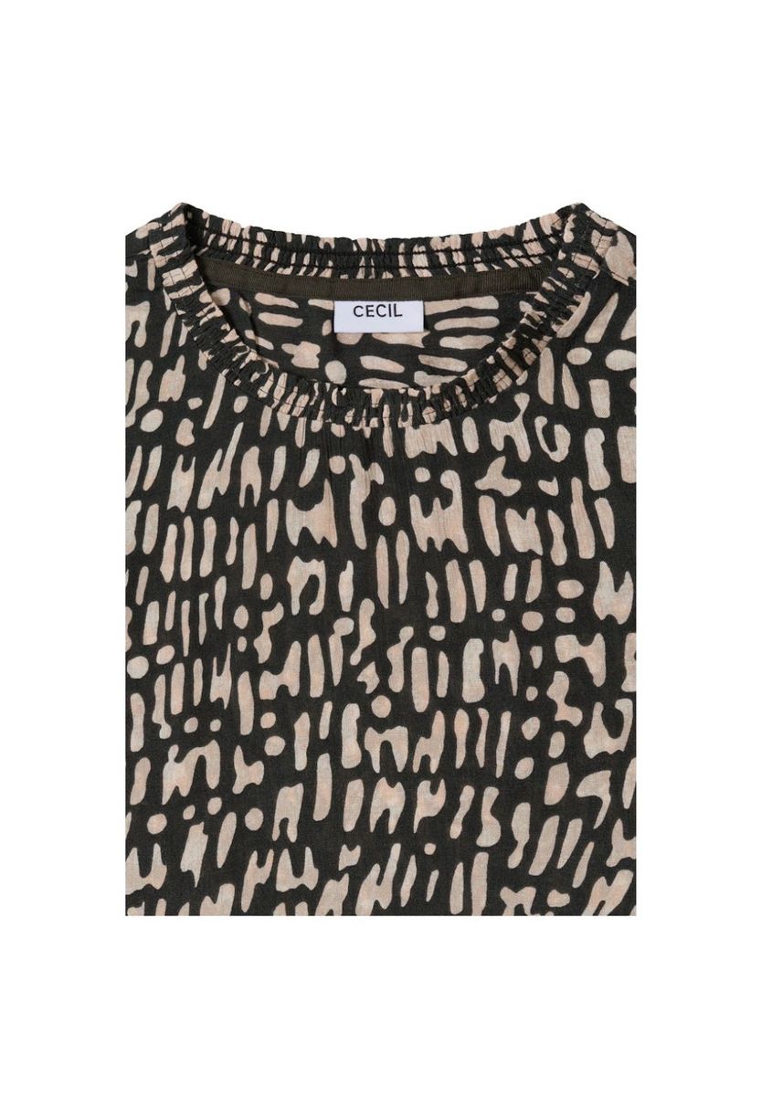 Langärmelige Bluse mit abstraktem Muster