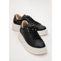Handgefertigte Leder-Plateau-Sneaker