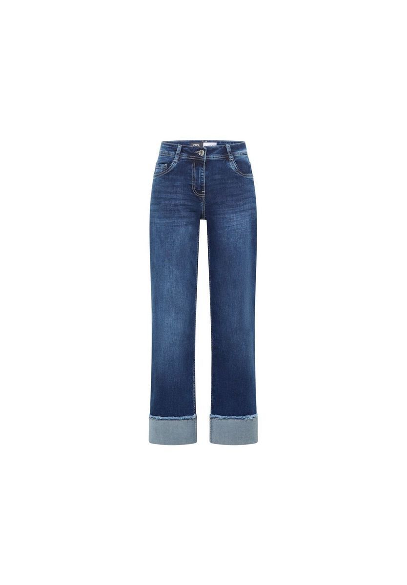 Wide Leg Jeans mit hochgekrempeltem Saum