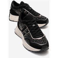 Verzierter Plateausneaker mit Strass
