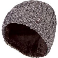 Warme gefütterte Grobstrick-Beanie