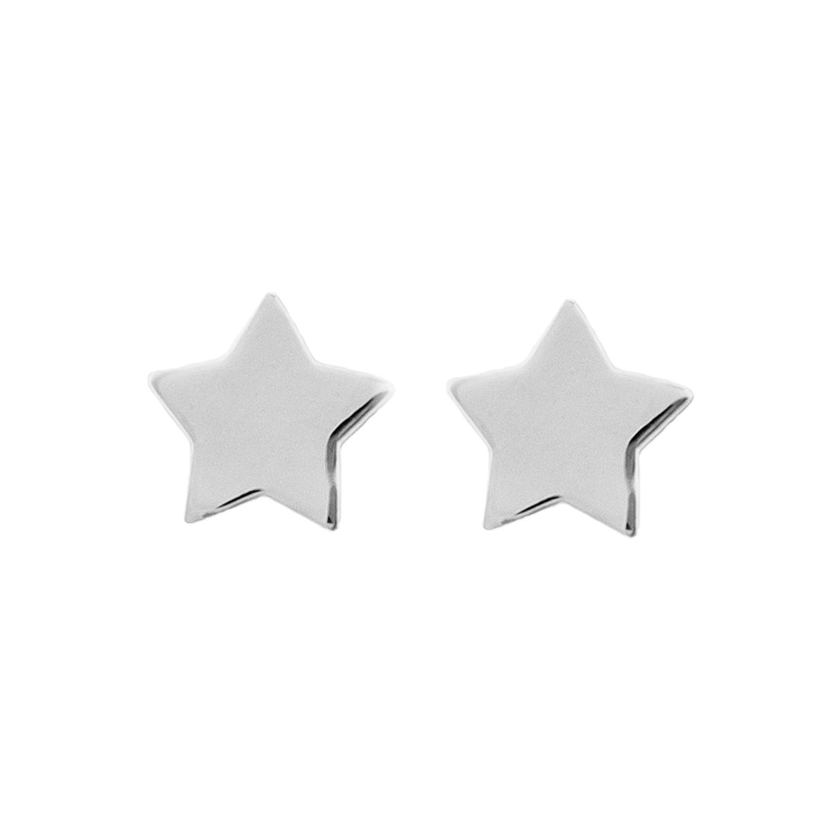 Polierte Stern-Ohrstecker