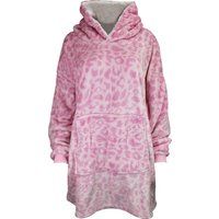 Fleece-Hoodie mit Leopardenmuster