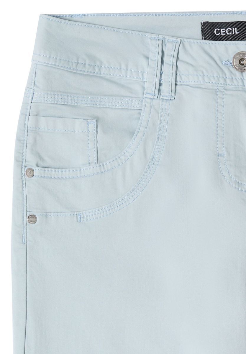 Schmal geschnittene Cropped Denim Hose