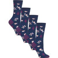 Leichte Thermosocken mit floralem Muster