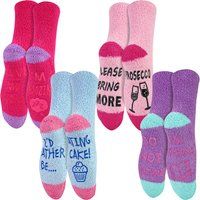 Lustige flauschige Kuschelsocken mit Sprüchen