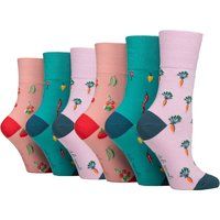 Socken mit Gemüsemuster und Komfortbund