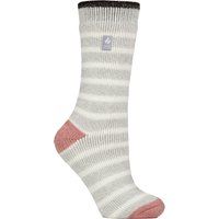 Gestreifte Thermostrick-Socken