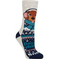 Festliche Dackel Thermo-Socken