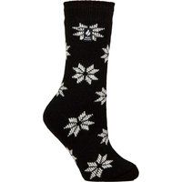 Jacquard Thermo-Wintersocken mit Schneeflockenmuster