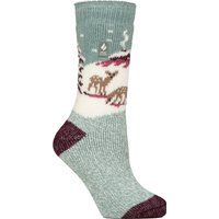 Thermosocken mit winterlichem Hirschmuster
