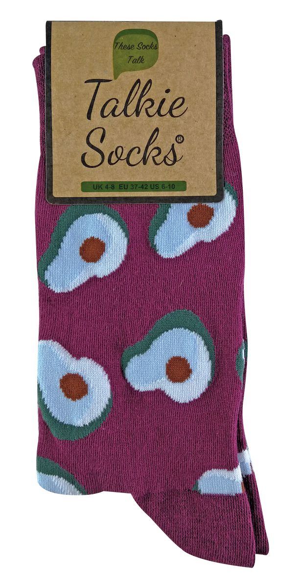 Socken mit flippigem Avocado-Print