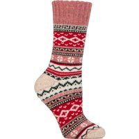 Gepolsterte Fair-Isle Wandersocken