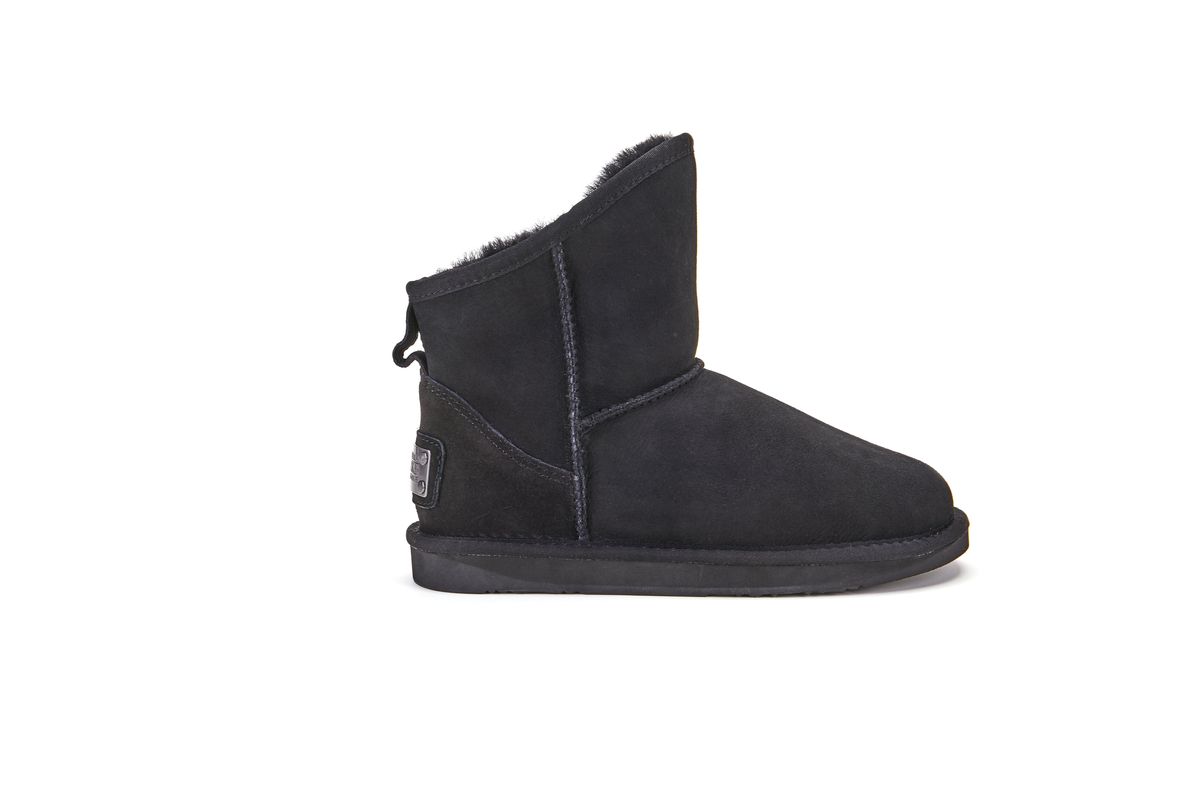 Extra kurze Lammfell Wildlederstiefel