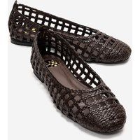 Moderne geflochtene Ballerinas im Mesh-Design