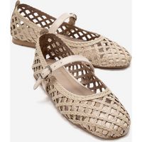 Geflochtene Mary-Jane Ballerinas