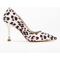 Spitze Stiletto-Pumps mit Leopardenmuster