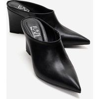 Minimalistische Keilabsatz-Mules mit Skulptur-Absatz