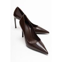 Spitze Stiletto-Pumps mit Glanz-Finish
