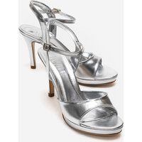 Elegante Metallic-Stiletto-Sandalen