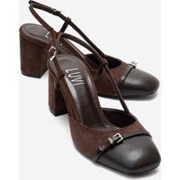 Slingback-Pumps mit Blockabsatz