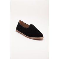 Minimalistische Wildleder Slip-On Slipper