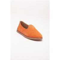 Minimalistische Wildleder-Schlüpfschuhe
