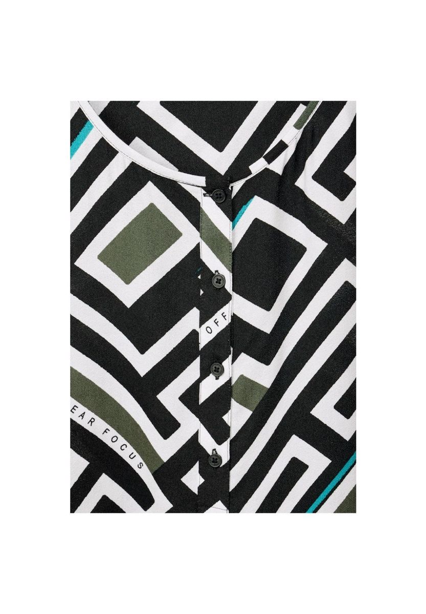 Langarmbluse mit geometrischem Muster