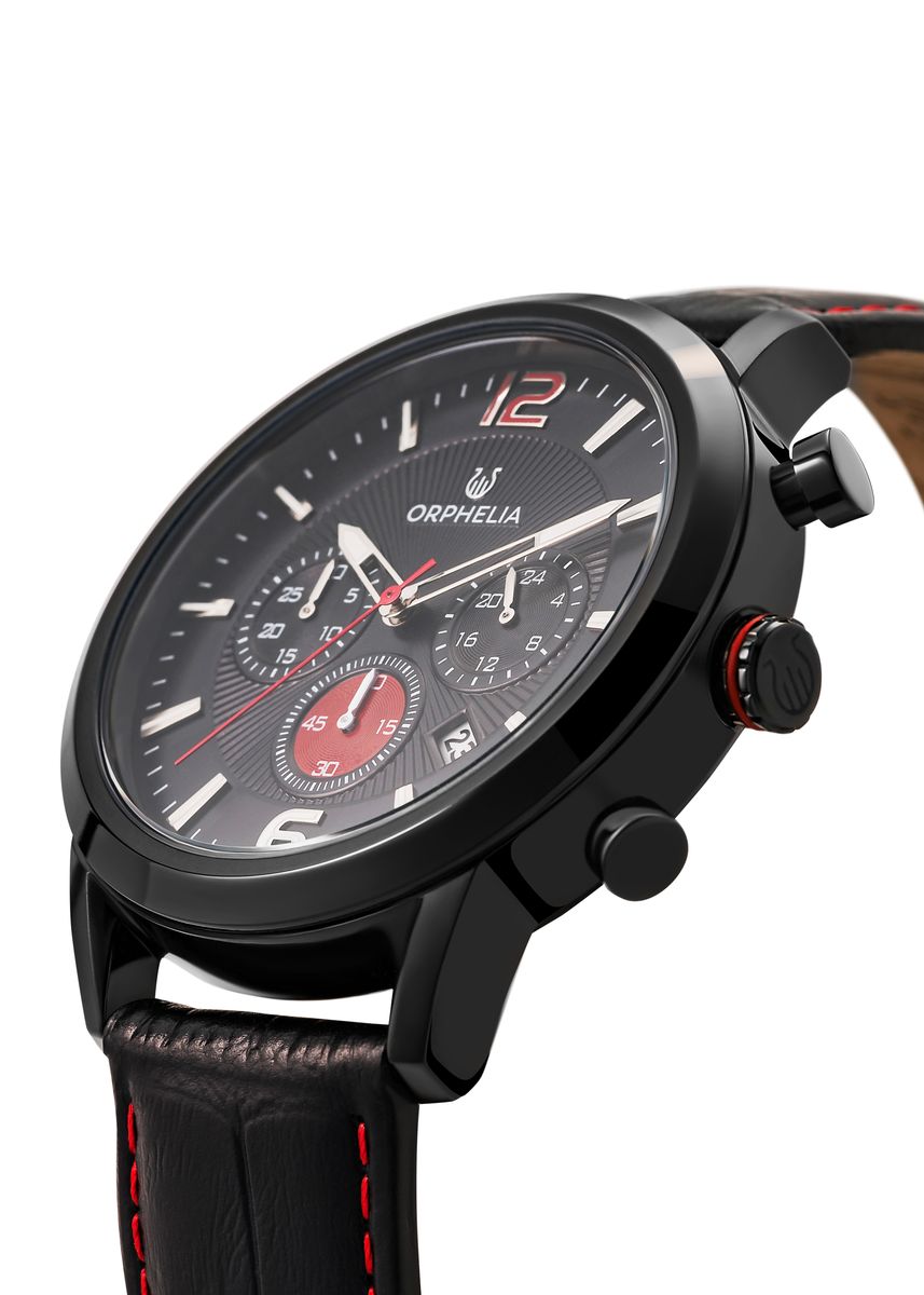 Limitierter Chronograph mit Ziernähten