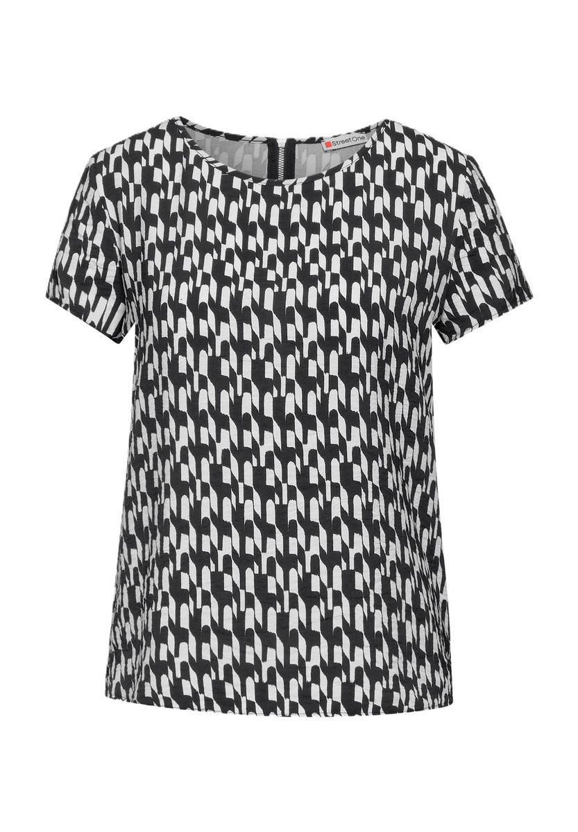 Bluse mit Grafikdruck und lockerer Passform