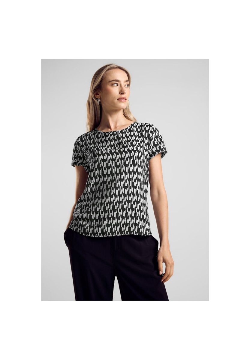 Bluse mit Grafikdruck und lockerer Passform