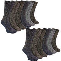 Gerippte Alpakawollmix-Stiefelsocken