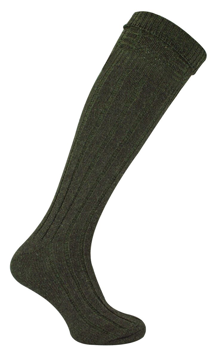 Traditionelle gerippte Kilt-Wollsocken