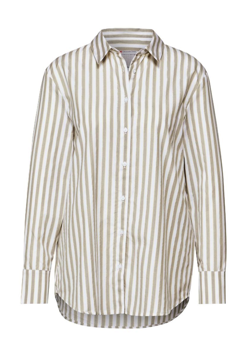 Gestreiftes Langarm-Knopfhemd