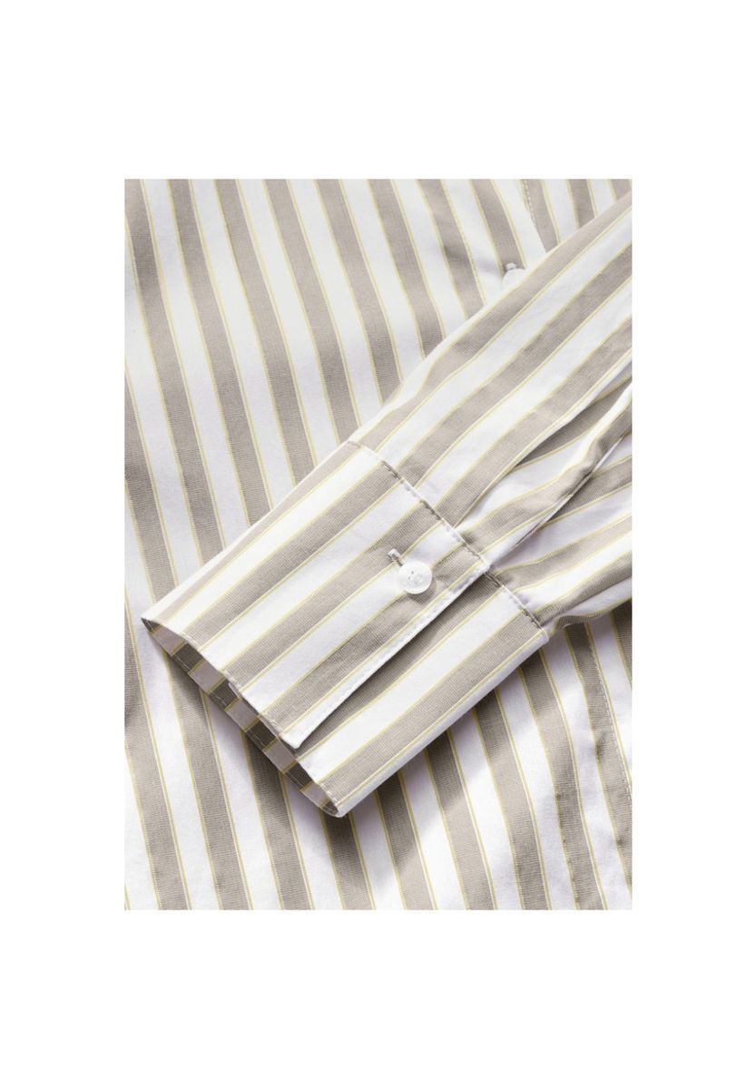 Gestreiftes Langarm-Knopfhemd